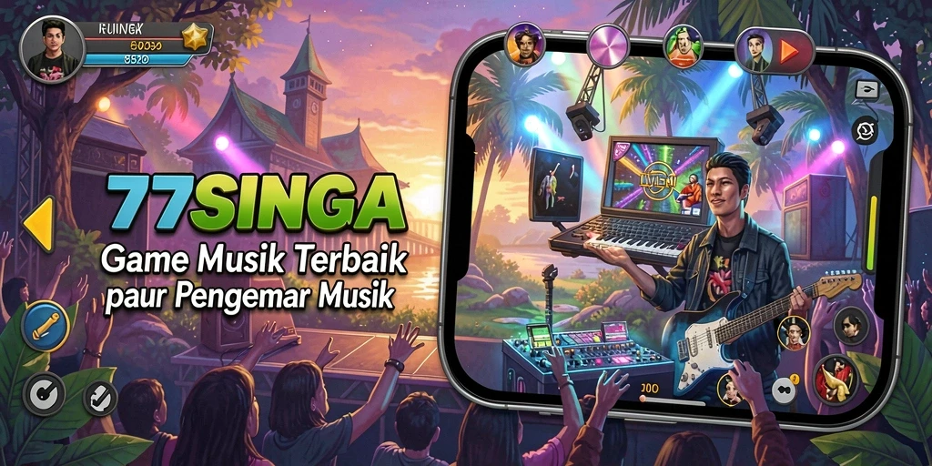 Tampilan gameplay 77SINGA dengan fitur bernyanyi yang menarik.