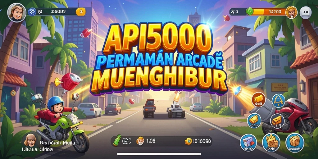 Tampilan utama API5000 dengan aksi gameplay arcade yang seru.