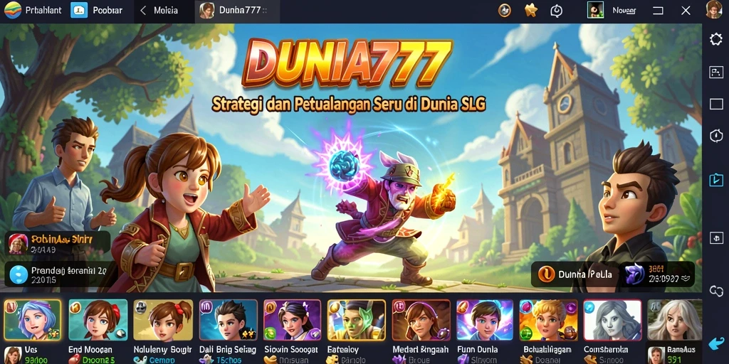 Screenshot DUNIA777 menampilkan pertempuran epik dan pembangunan kerajaan yang menakjubkan.
