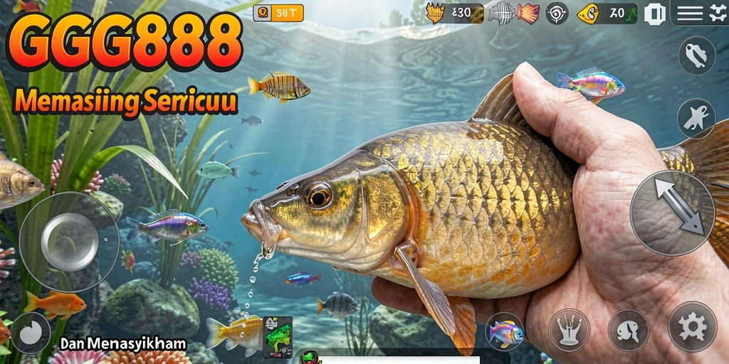 Tampilan gameplay GGG888 yang menampilkan keasyikan memancing.