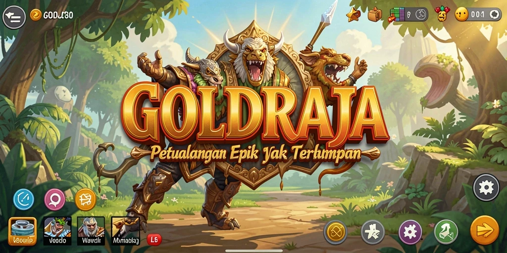 Tampilan gameplay menakjubkan di GOLDRAJA penuh aksi dan petualangan.