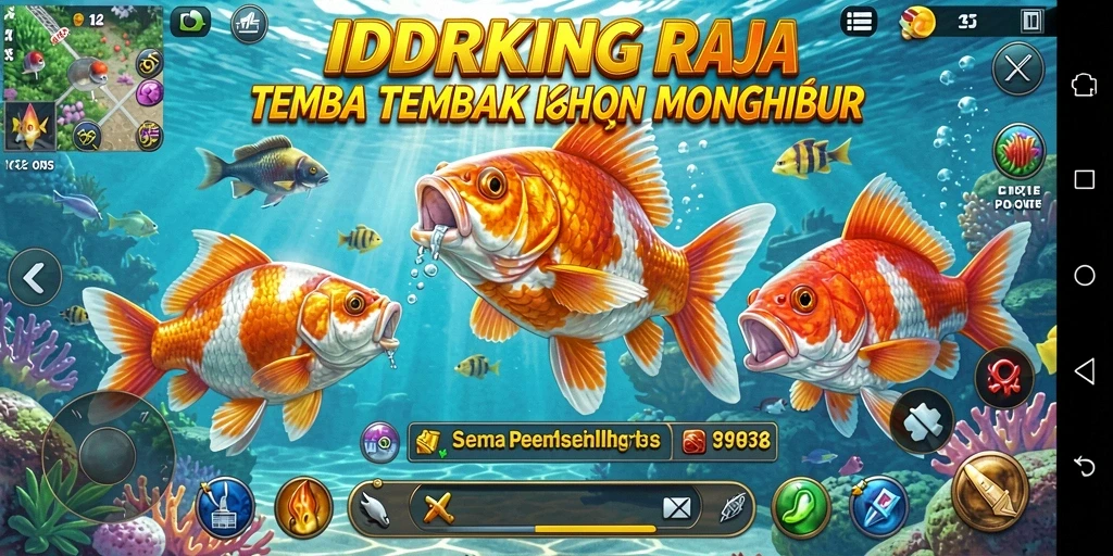 Tampilan gameplay IDRKING yang seru dan penuh tantangan Tembak Ikan.