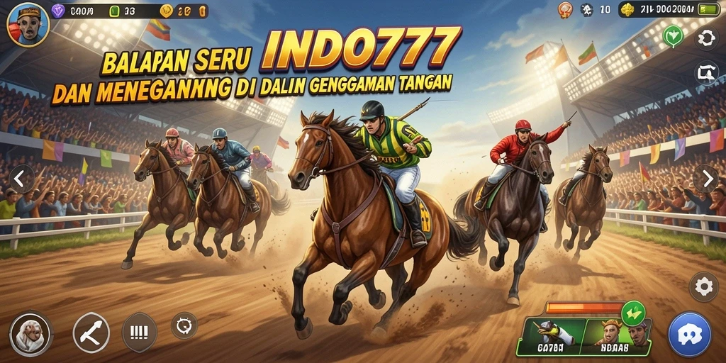 Menunjukkan aksi balapan mendebarkan dari INDO777.