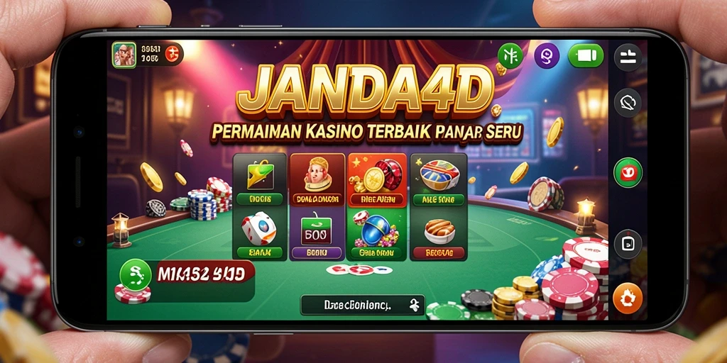 Screenshot utama JANDA4D menampilkan gameplay Kasino yang mengasyikkan.