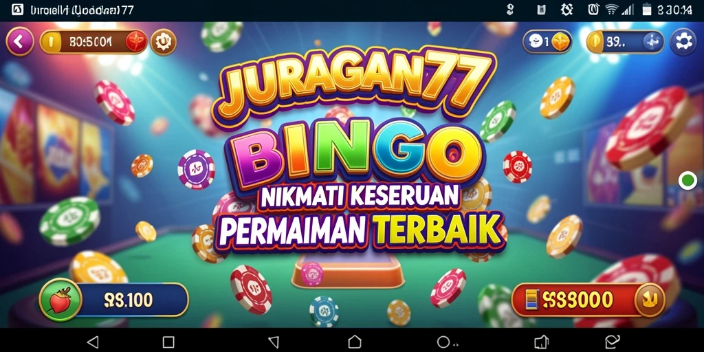 Tampilan gameplay seru di JURAGAN77 saat menikmati Bingo.