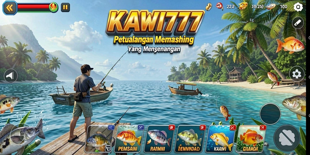 Tangkapan ikan raksasa dalam gameplay KAWI777 yang mendebarkan.