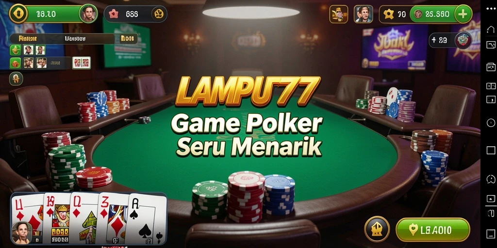 Screenshot LAMPU777 menampilkan aksi seru dalam permainan Poker.