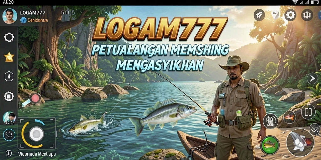 Screenshot permainan LOGAM777 menampilkan aksi memancing yang mendebarkan.