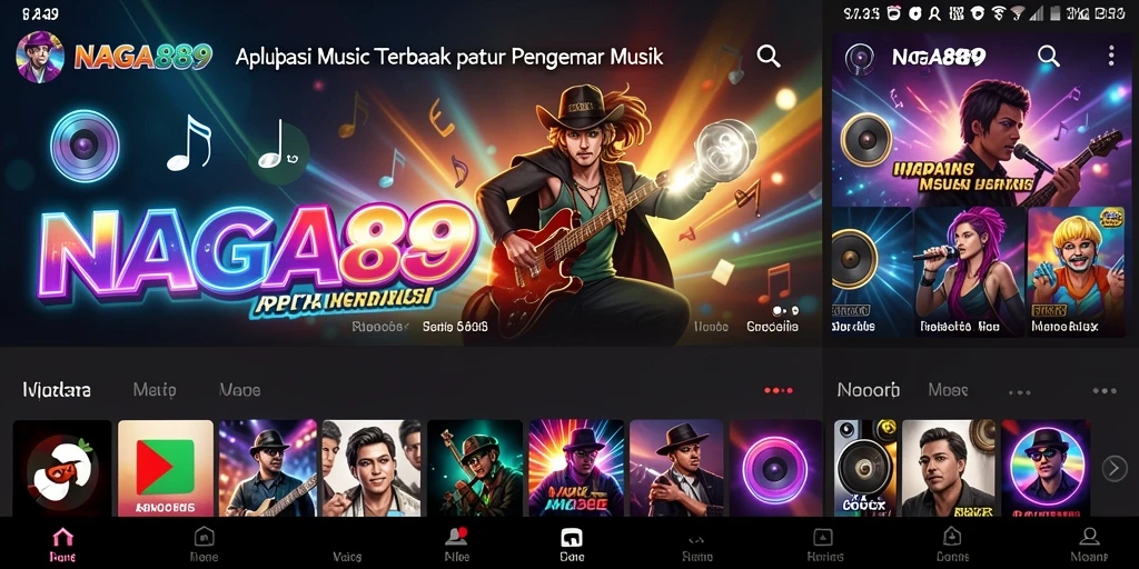 Gambaran layar utama <strong>NAGA889</strong> saat menikmati musik.