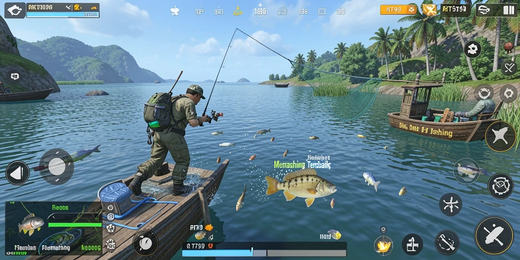 Tangkap ikan besar dengan gameplay memancing yang menyenangkan.