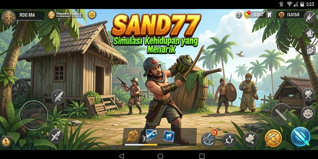 Tampilan gameplay SAND77 yang mengesankan dalam dunia simulasi.
