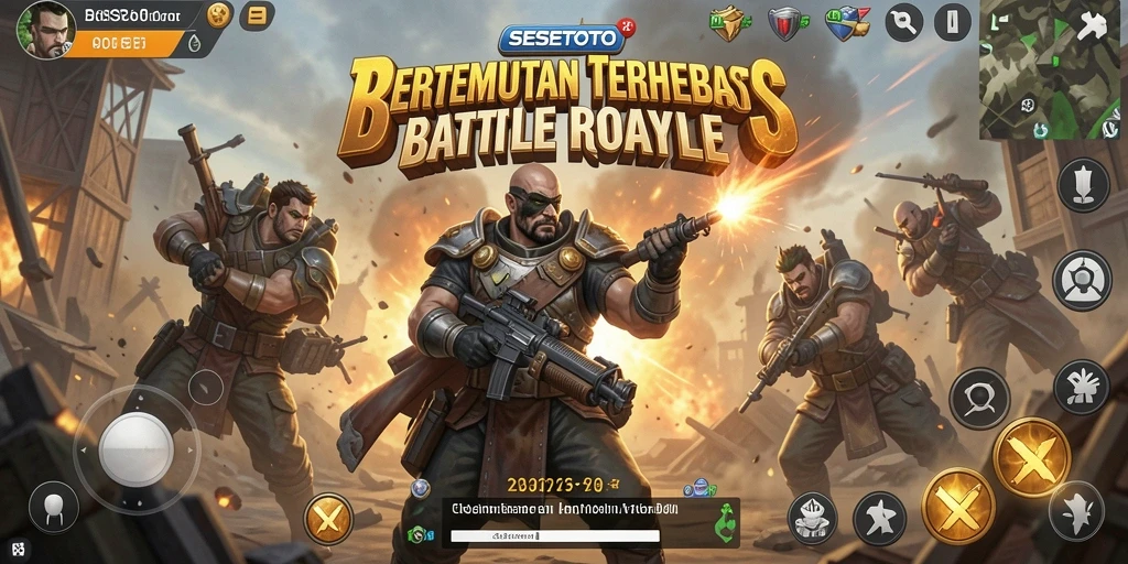 Tangkapan layar SESETOTO menunjukkan aksi mendebarkan dalam permainan Battle Royale.