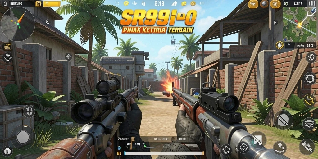 Screenshot SR996 menampilkan aksi pertempuran TPS yang mendebarkan.