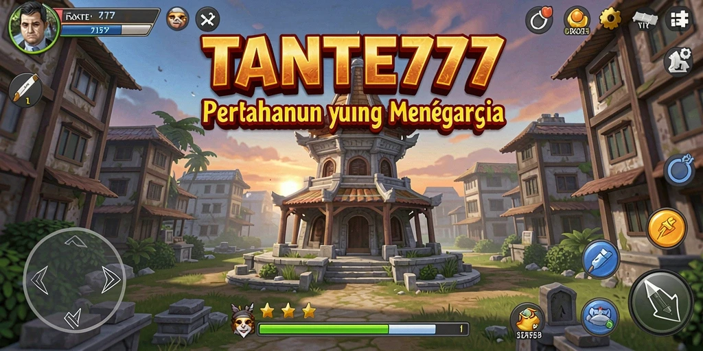 Tangkapan layar utama menunjukkan aksi menegangkan dalam game Tower Defense.