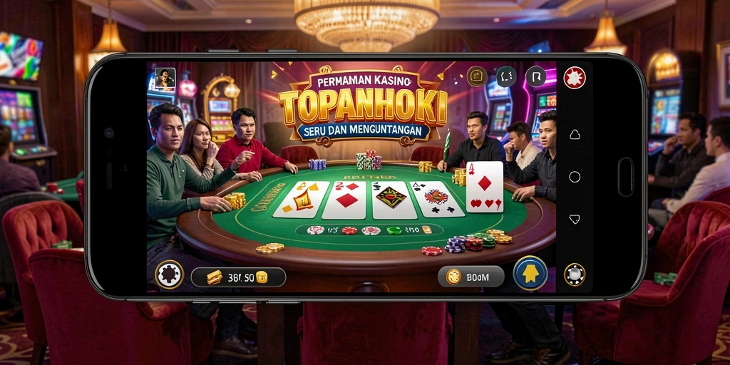 Tampilan gameplay menyerupai kasino sungguhan yang menghibur.