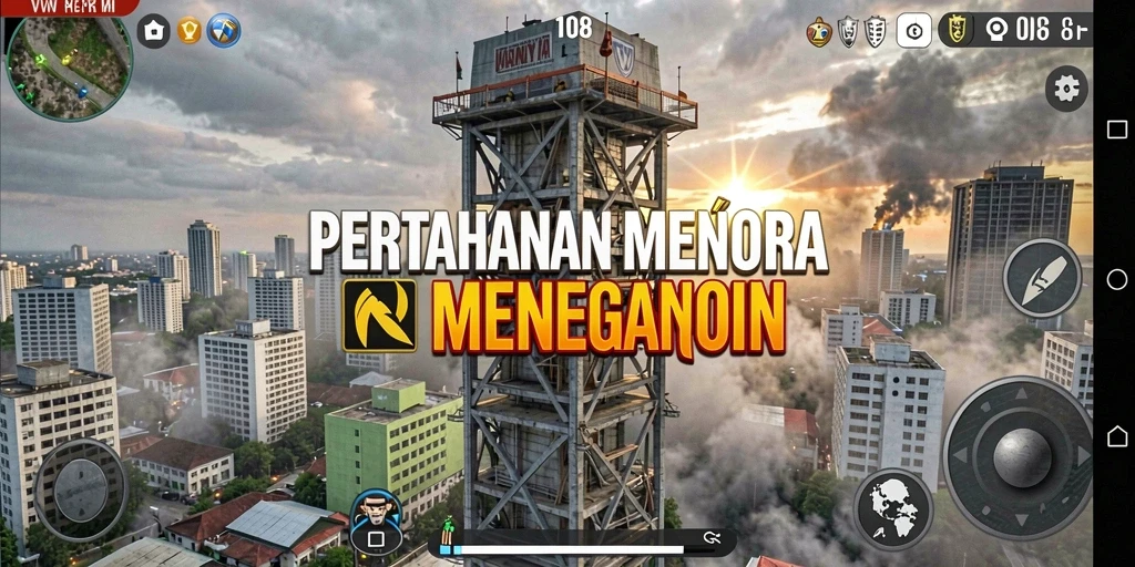 Tampilan gameplay menara pertahanan VW108 yang mendebarkan.