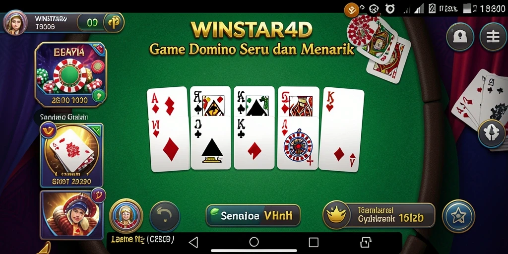 Screenshot gameplay Domino di WINSTAR4D yang menarik.