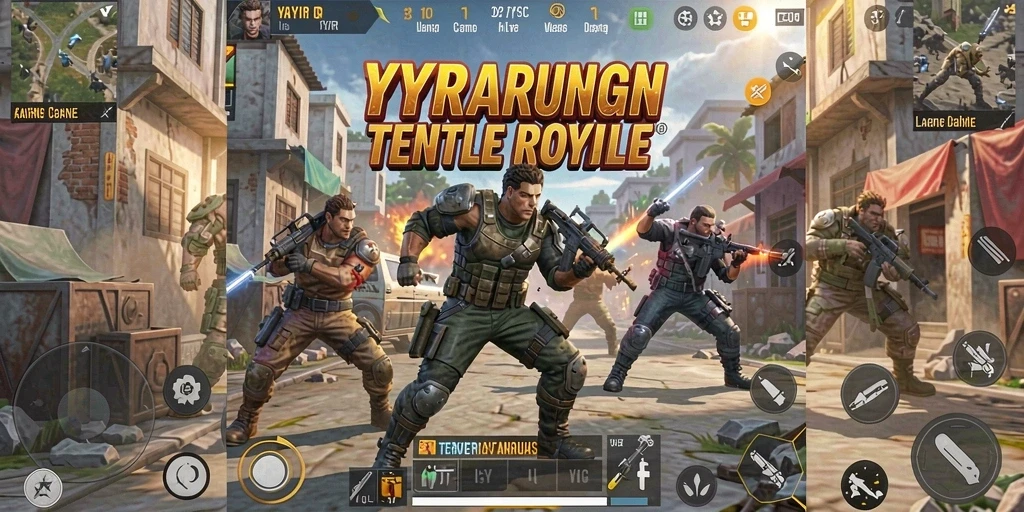 Tampilan gameplay YYRR yang seru dalam pertarungan Battle Royale.